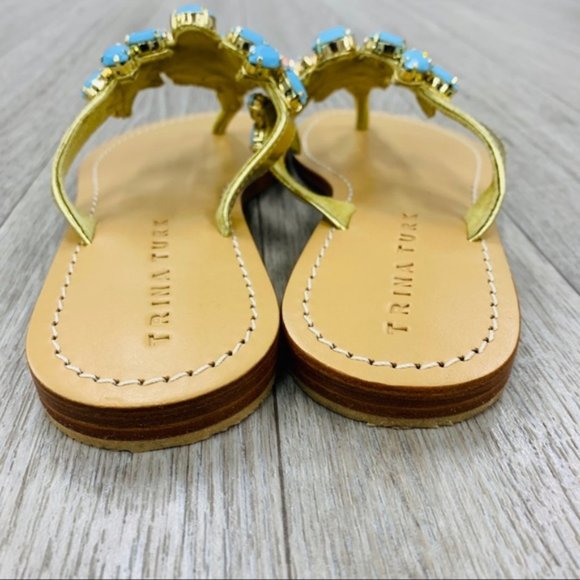 TRINA TURK Mesa Embellished Slip-On Flat Sandal - Picture 3 of 5